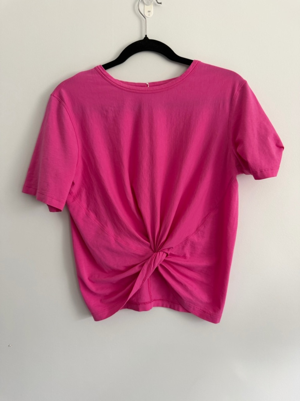 lululemon athletica Hot Pink Short-Sleeve Knot-Front Tee